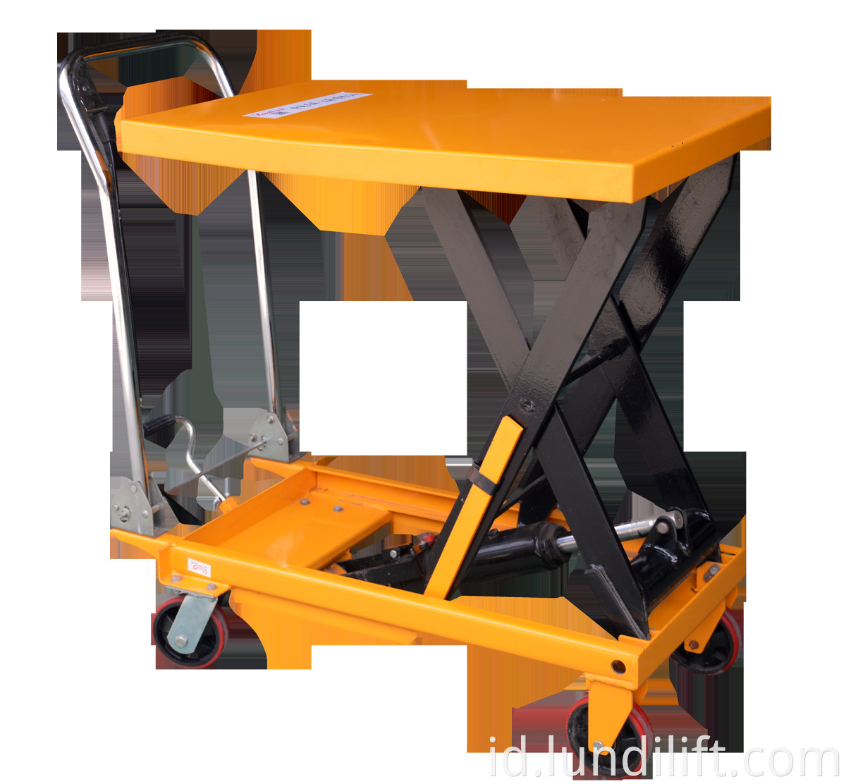 Single scissor hydraulic lift table